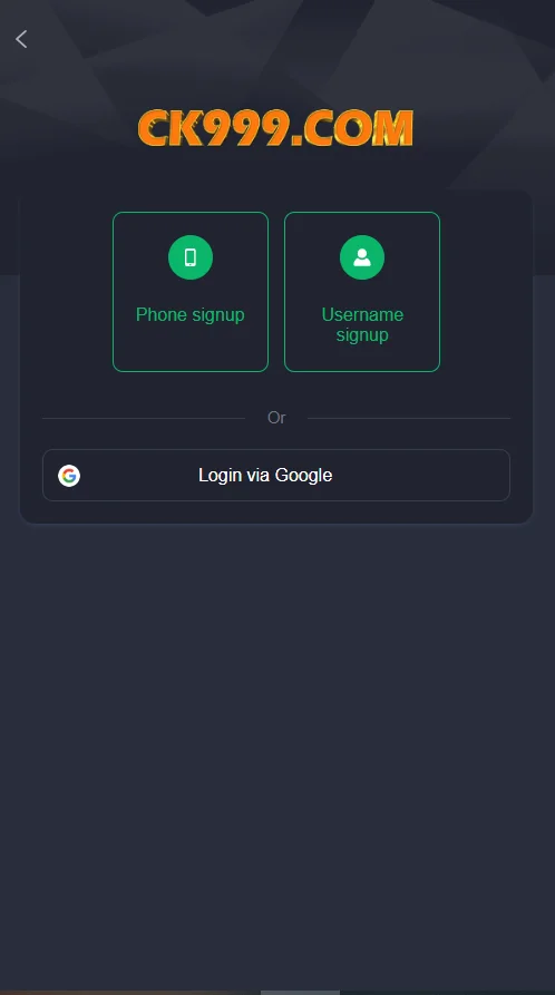 CK999 Game Login